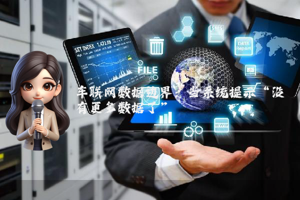 车联网数据边界：当系统提示“没有更多数据了”