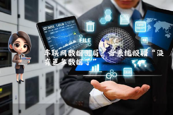车联网数据困局：当系统报错“没有更多数据了”